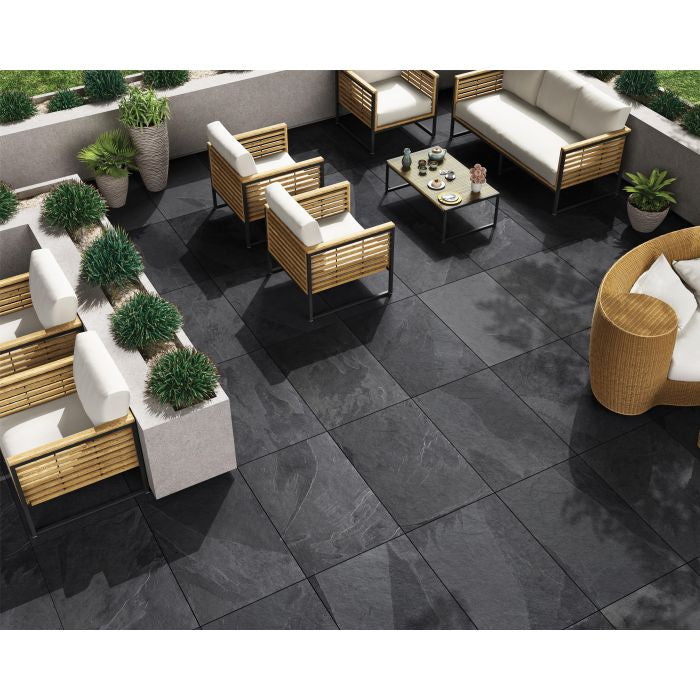 Rio Slate Effect 60x90x2 Black Matt R11