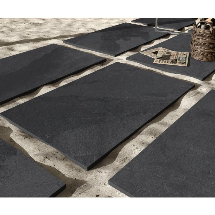 Rio Slate Effect 60x90x2 Black Matt R11